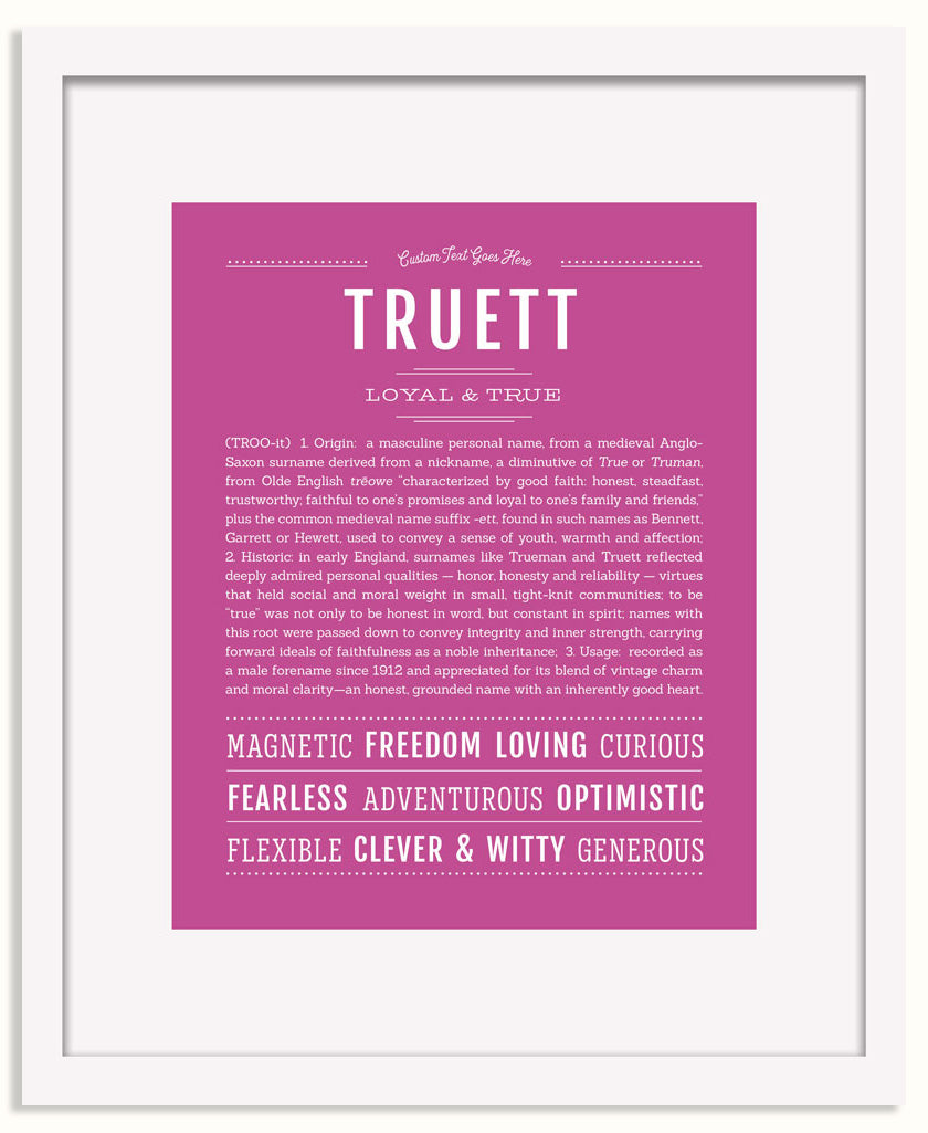 Frame Options | Dark Pink | White Frame, Matted