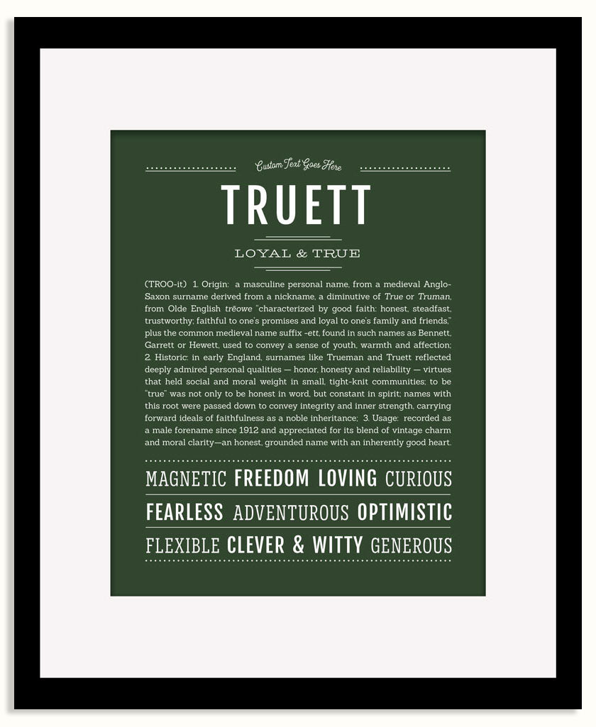 Frame Options | Deep Forest | Black Frame, Matted
