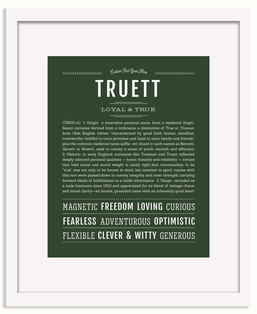 Frame Options | Deep Forest | White Frame, Matted