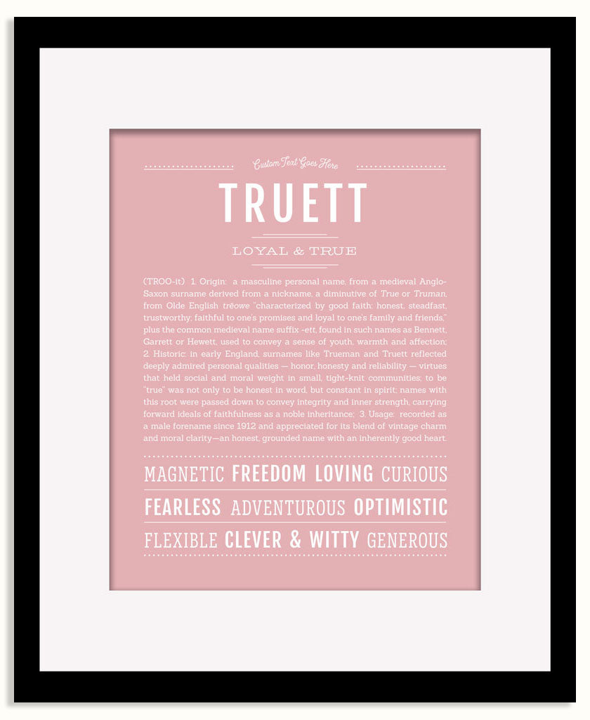 Frame Options | Dusty Rose | Black Frame, Matted