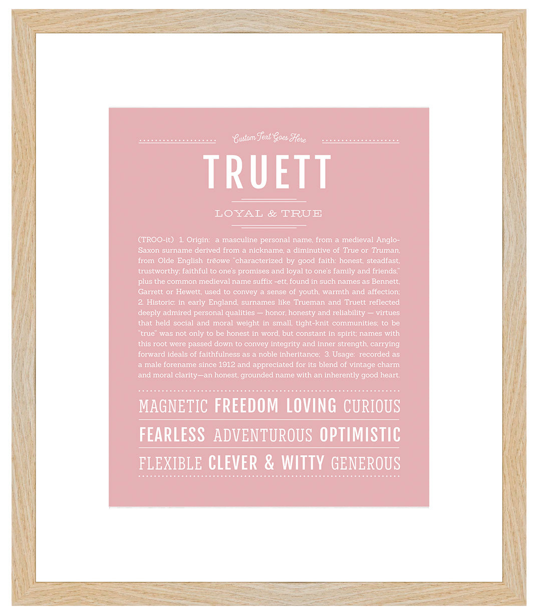 Frame Options | Dusty Rose | Maple Frame, Matted