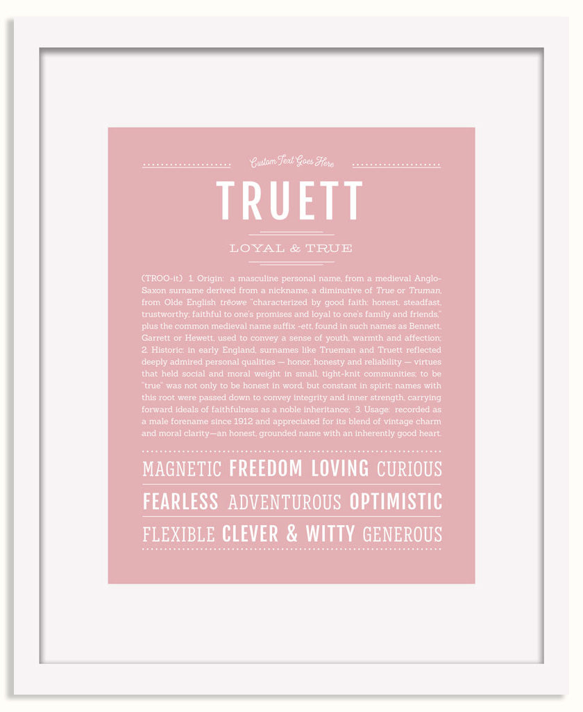Frame Options | Dusty Rose | White Frame, Matted