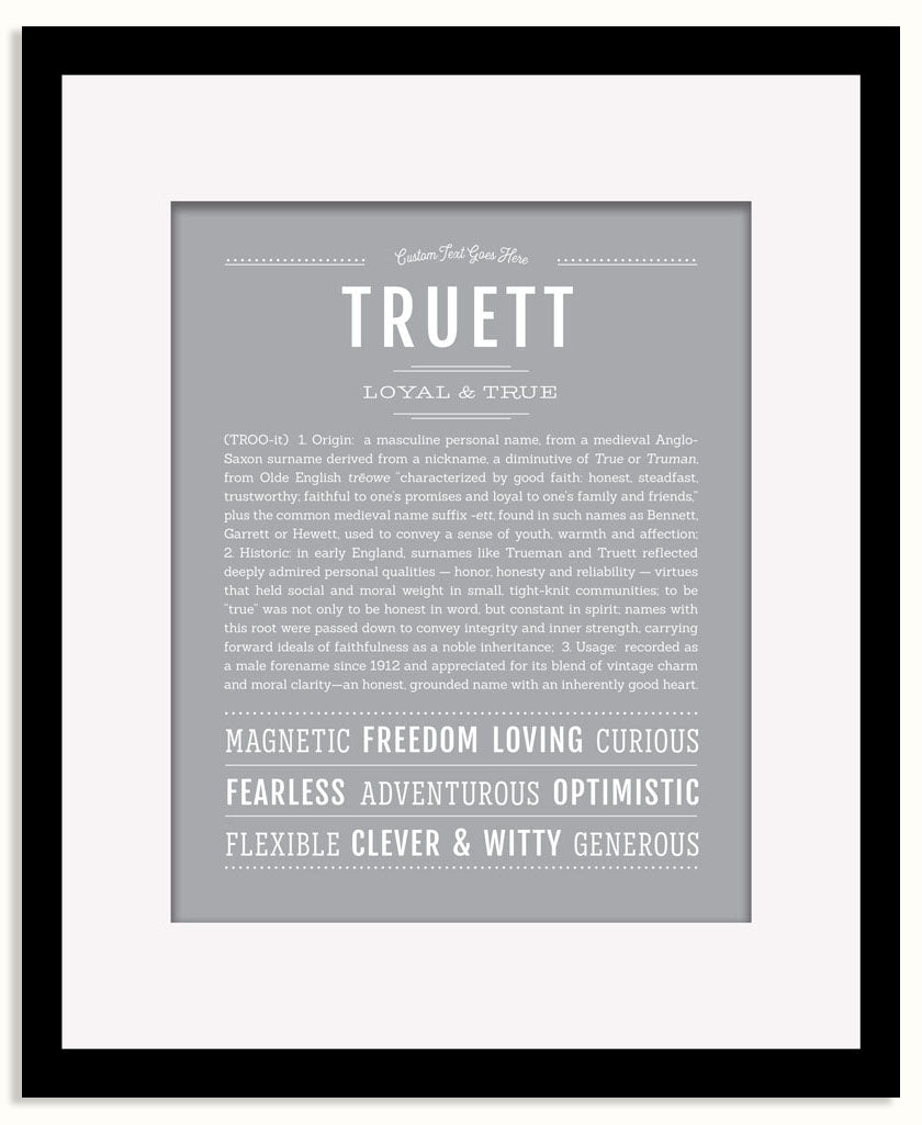 Frame Options | Light Gray | Black Frame, Matted