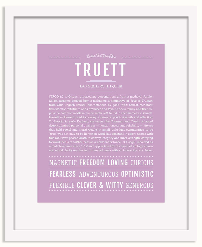 Frame Options | Lilac | White Frame, Matted