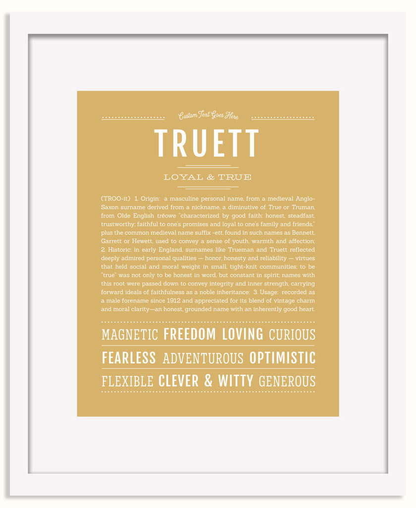 Frame Options | Matte Gold | White Frame, Matted
