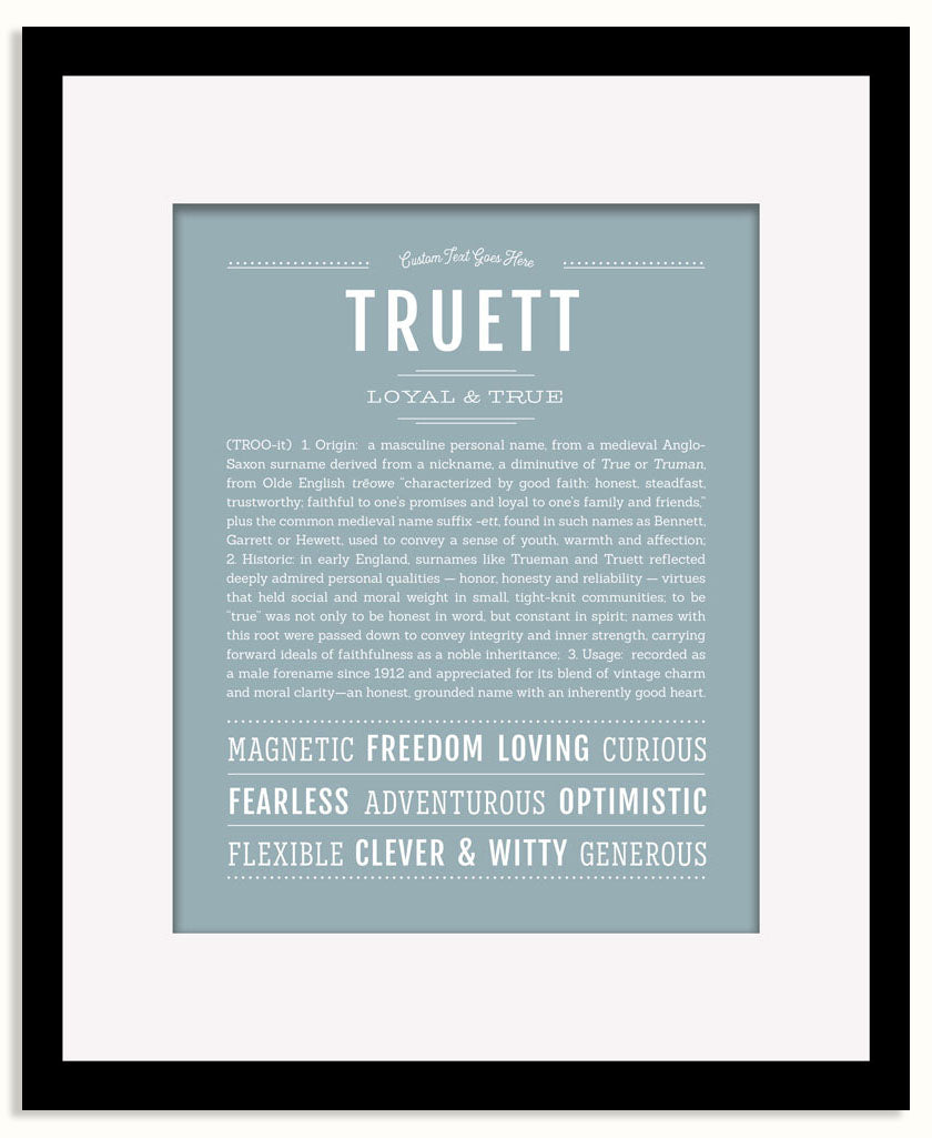 Frame Options | Powder Blue | Black Frame, Matted