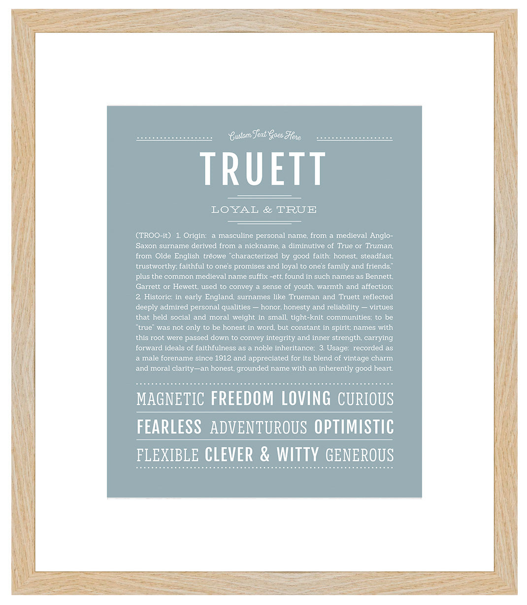 Frame Options | Powder Blue | Maple Frame, Matted