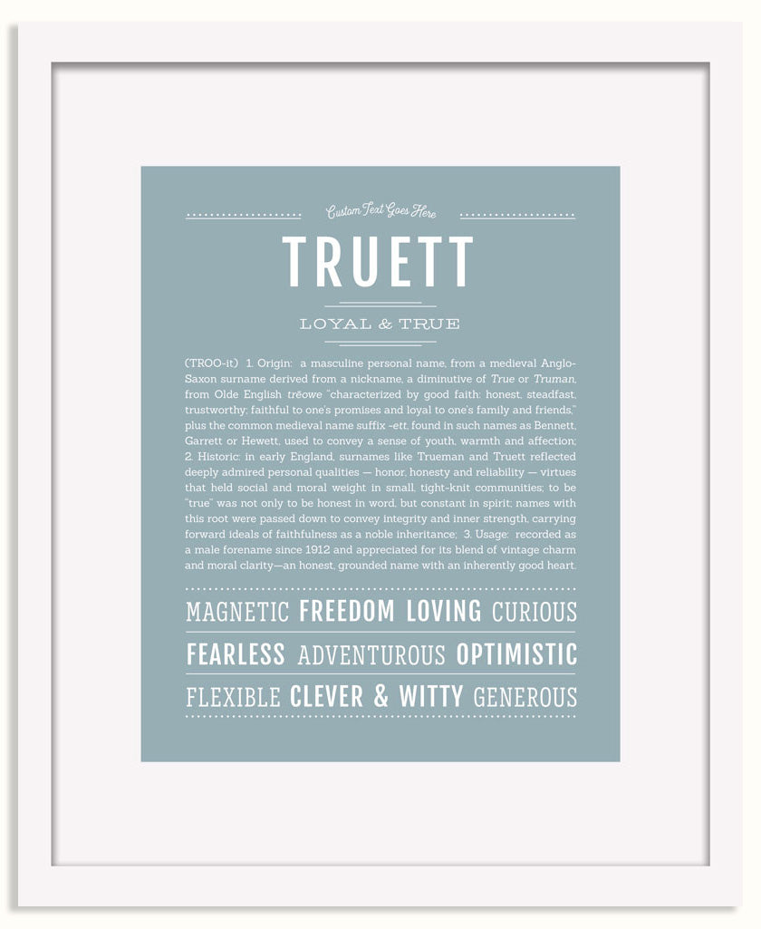 Frame Options | Powder Blue | White Frame, Matted