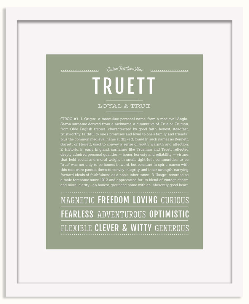 Frame Options | Sage | White Frame, Matted