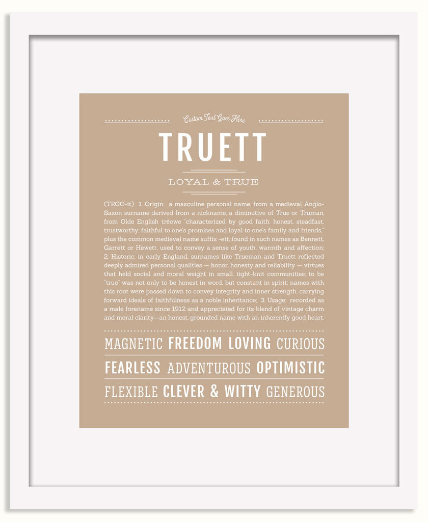 Frame Options | Tan | White Frame, Matted