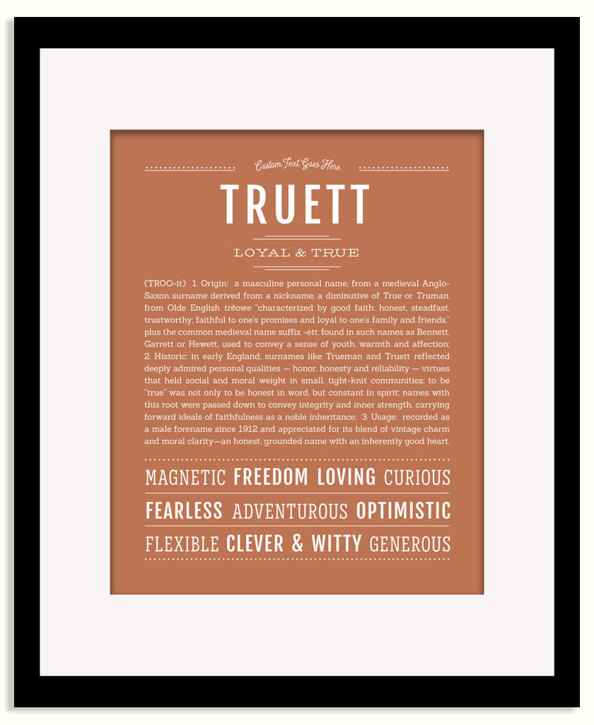 Frame Options | Terra Cotta | Black Frame, Matted