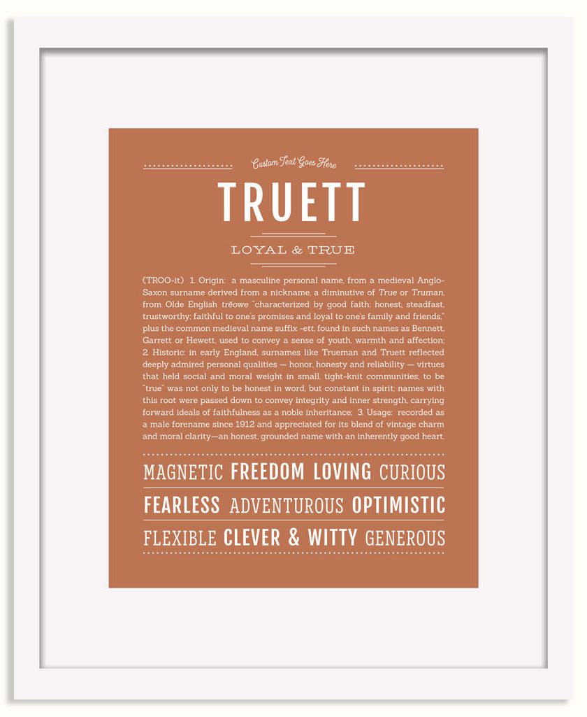 Frame Options | Terra Cotta | White Frame, Matted