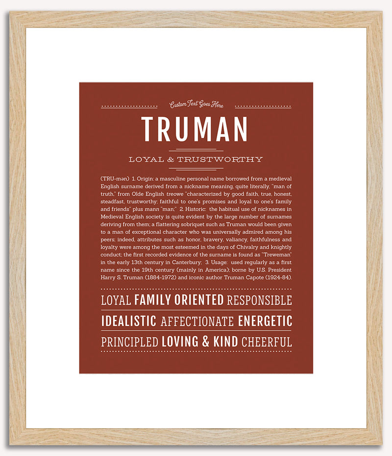 Truman | Name Art Print