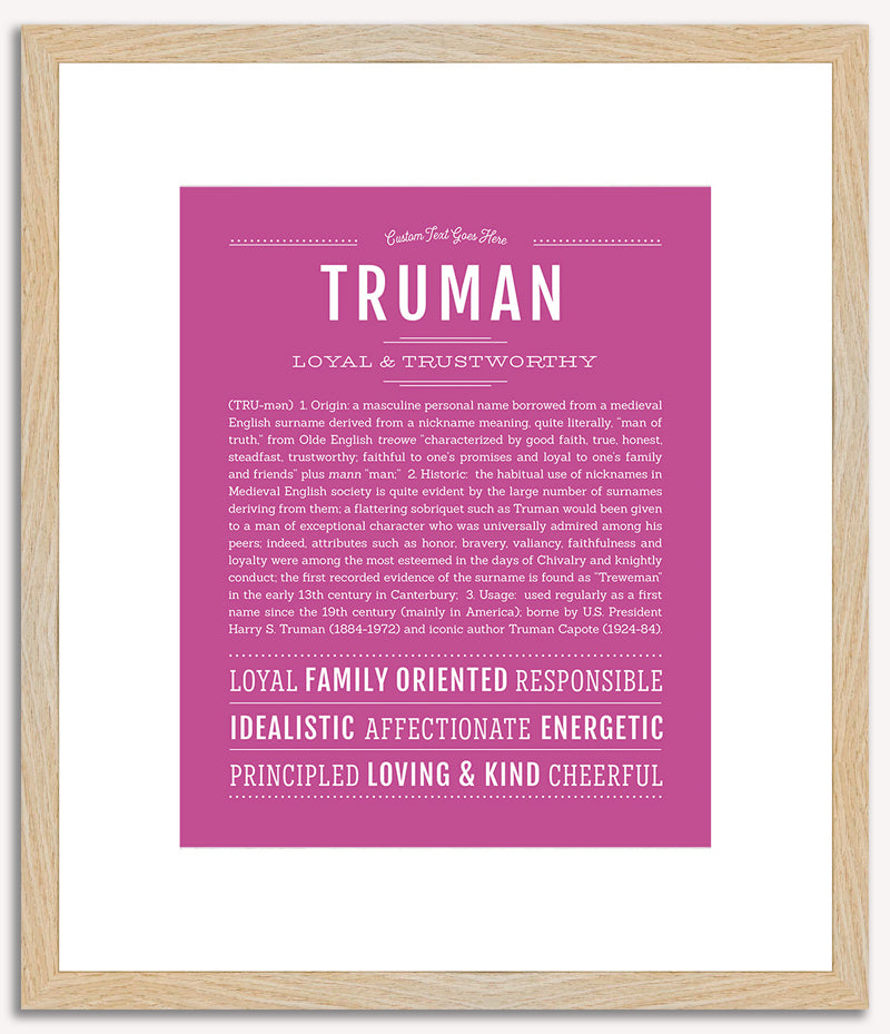 Truman | Name Art Print