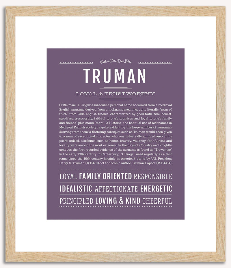 Truman | Name Art Print