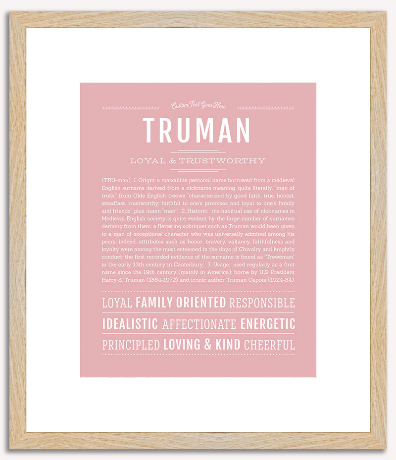 Truman | Name Art Print