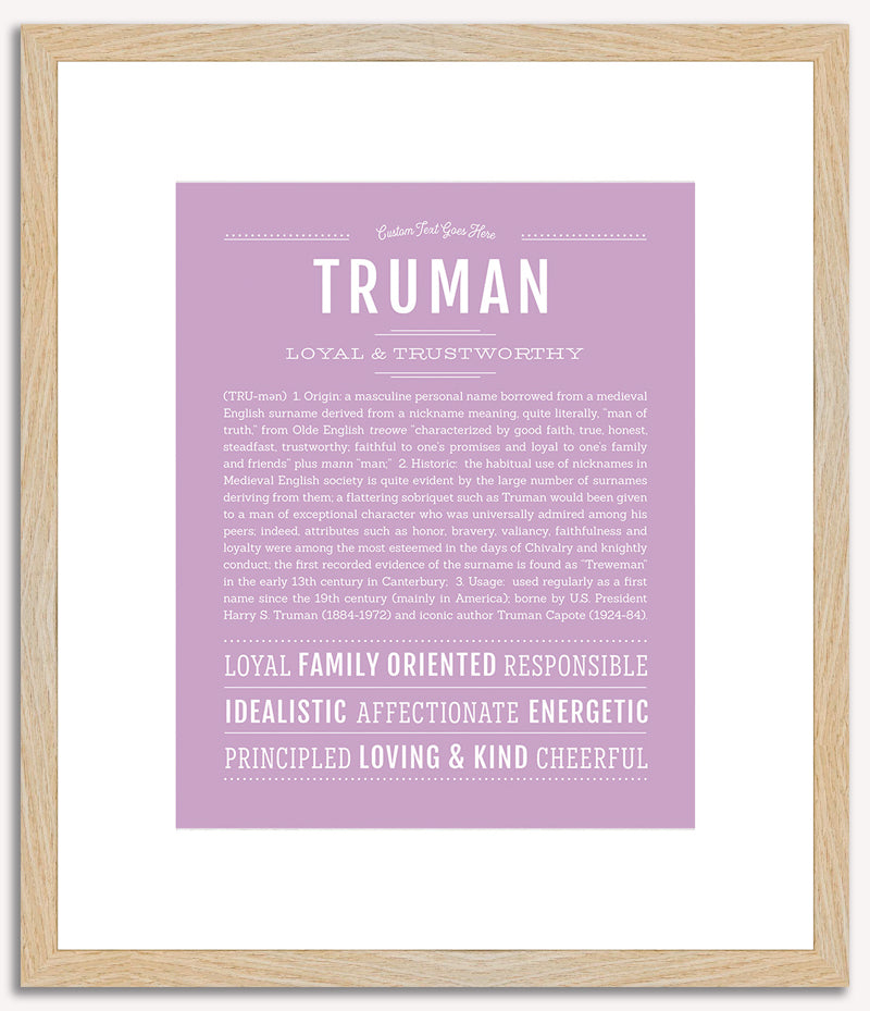 Truman | Name Art Print