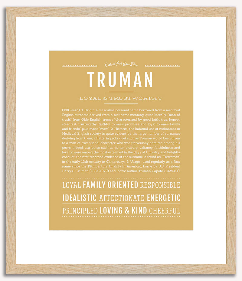 Truman | Name Art Print