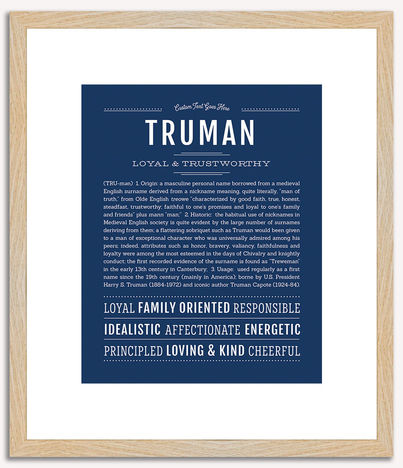 Truman | Name Art Print