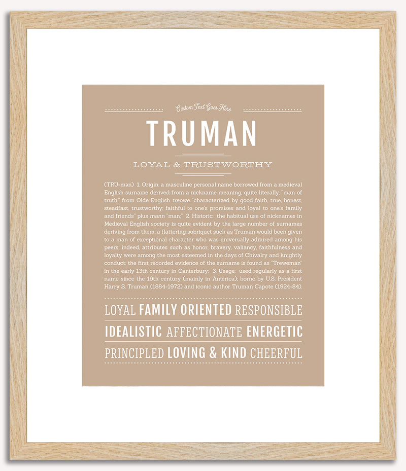 Truman | Name Art Print