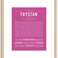 Trystan | Name Art Print