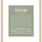 Trystan | Name Art Print