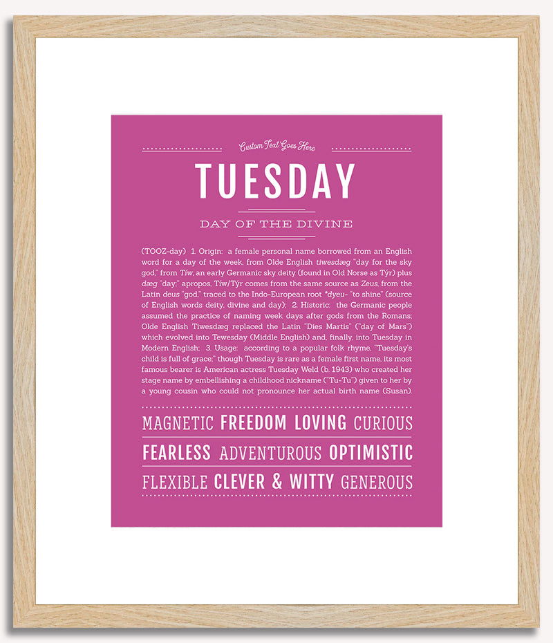 Tuesday | Name Art Print