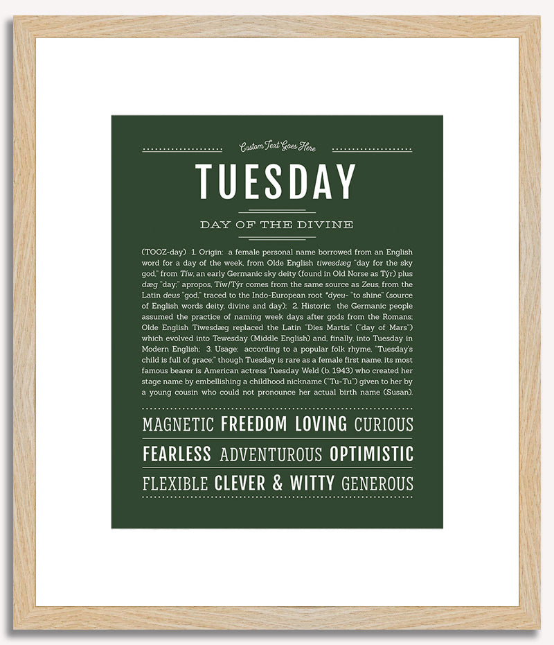 Tuesday | Name Art Print