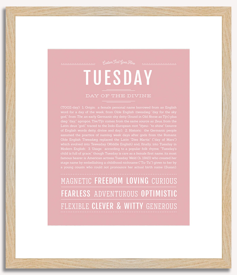 Tuesday | Name Art Print