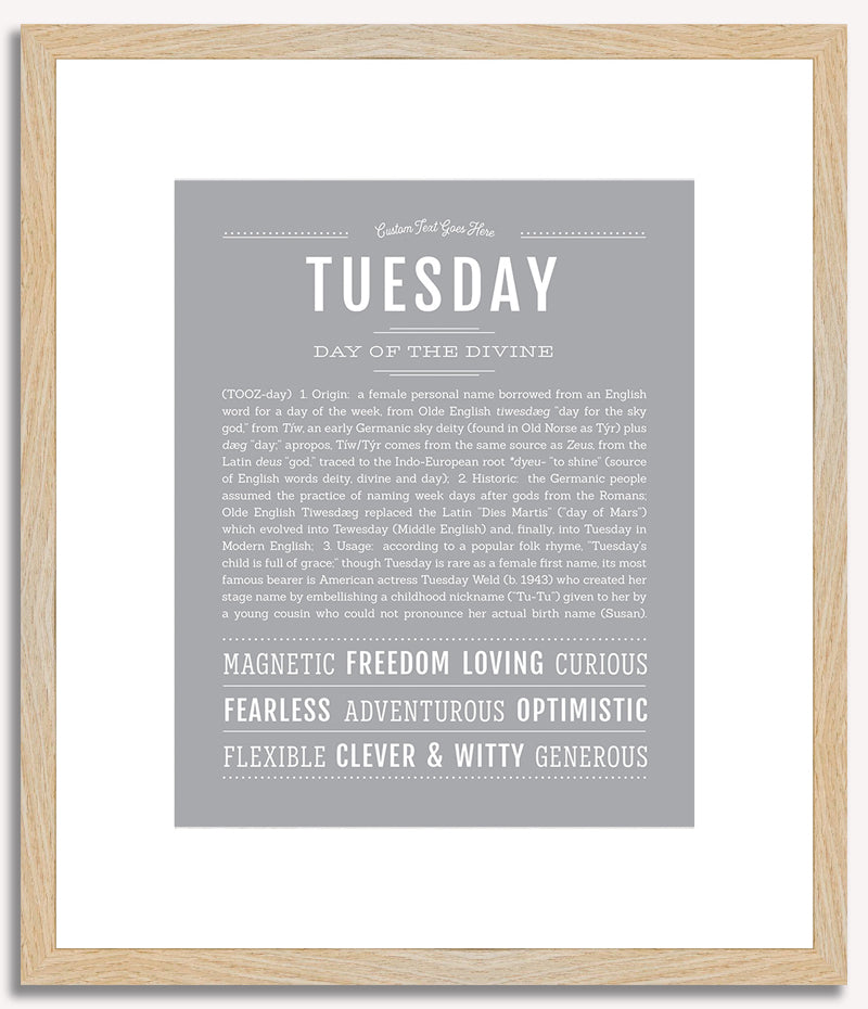 Tuesday | Name Art Print