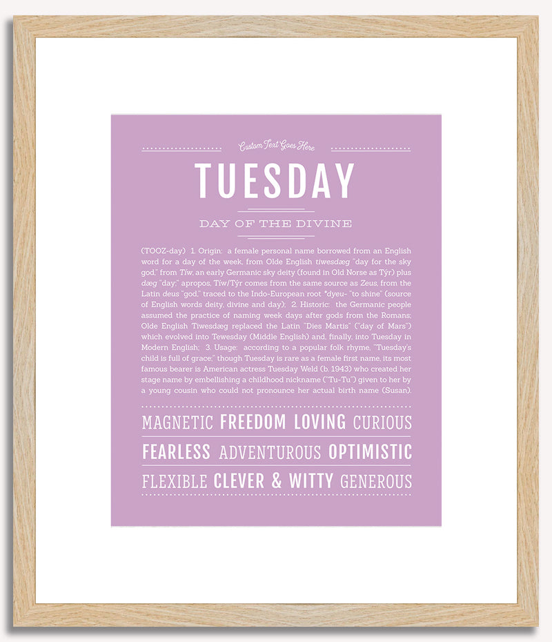 Tuesday | Name Art Print