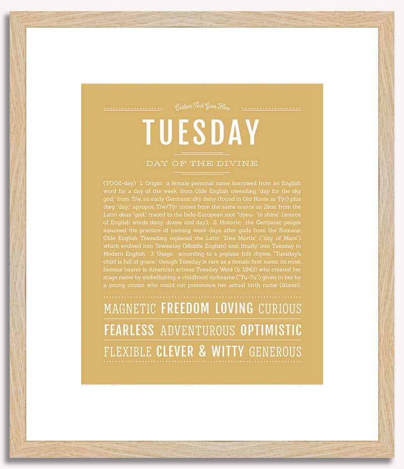 Tuesday | Name Art Print