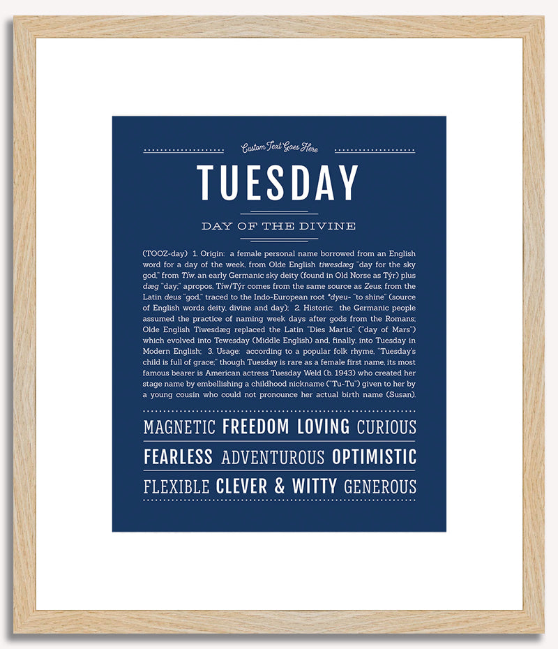 Tuesday | Name Art Print