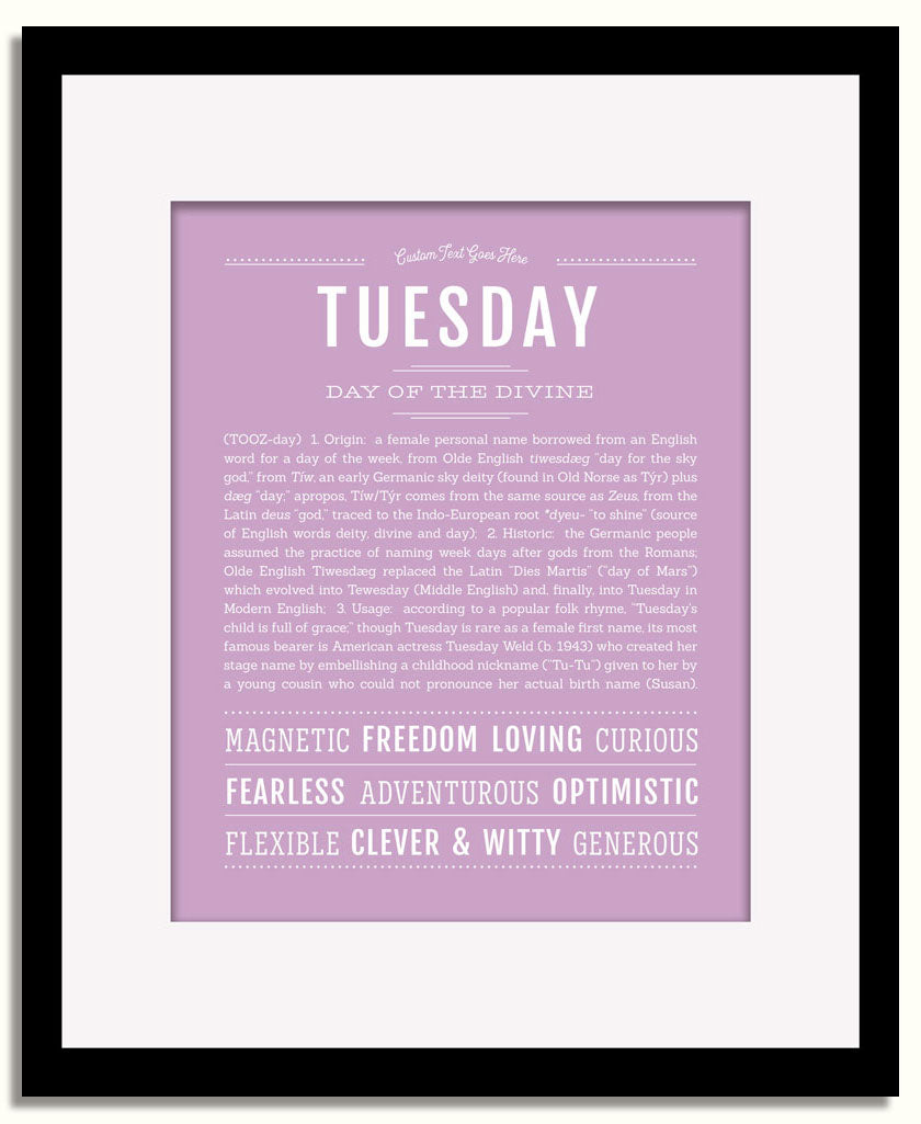 Frame Options | Lilac | Black Frame, Matted