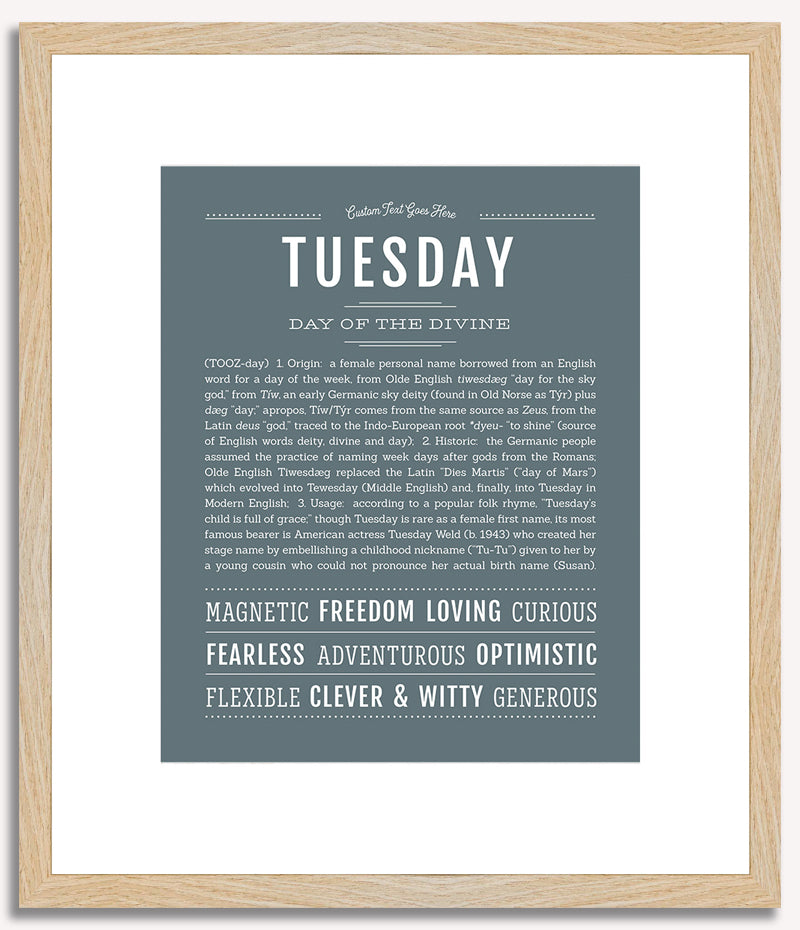 Tuesday | Name Art Print