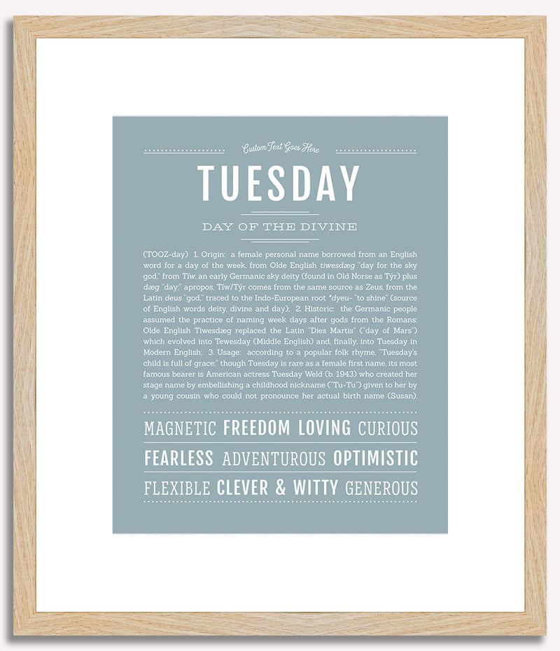 Tuesday | Name Art Print