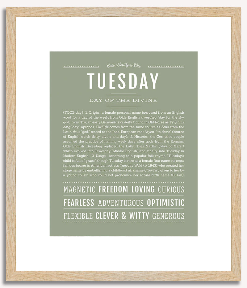 Tuesday | Name Art Print