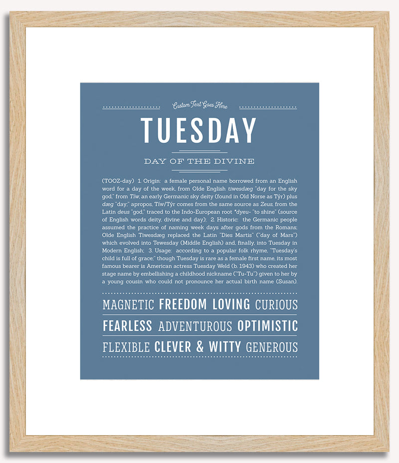 Tuesday | Name Art Print