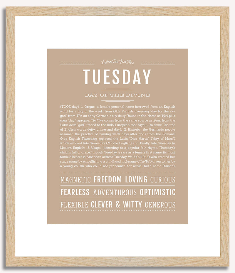 Tuesday | Name Art Print