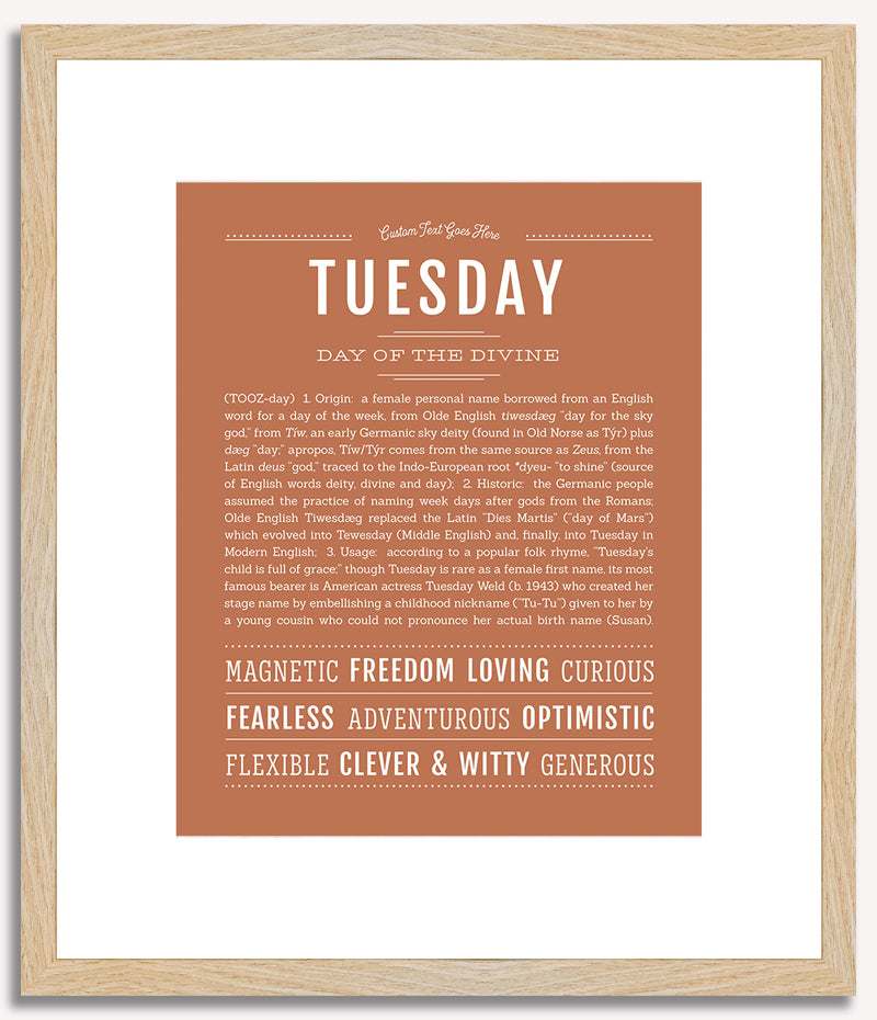 Tuesday | Name Art Print