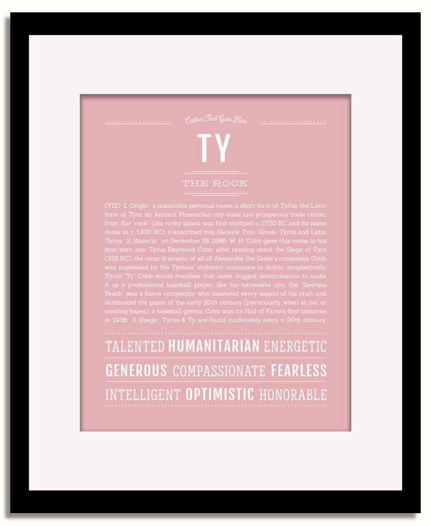 Frame Options | Dusty Rose | Black Frame, Matted