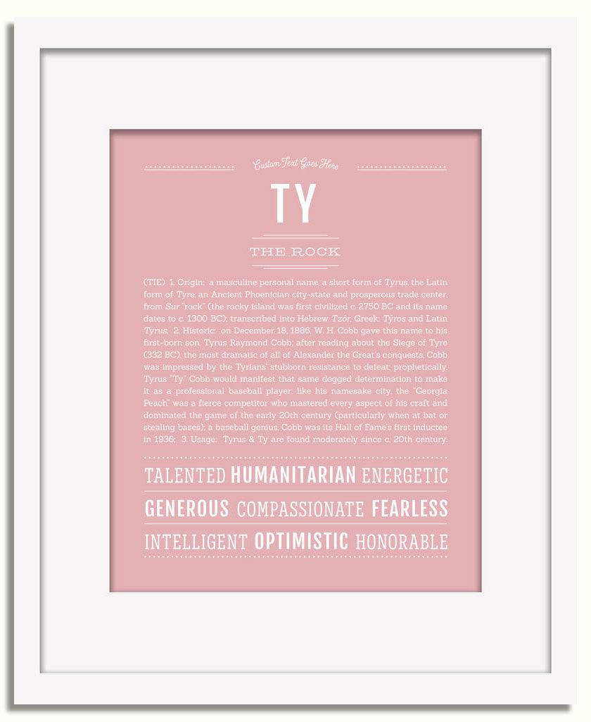 Frame Options | Dusty Rose | White Frame, Matted