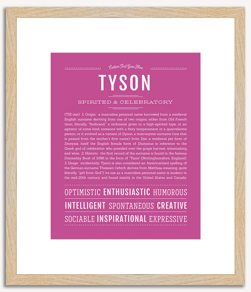 Tyson | Name Art Print