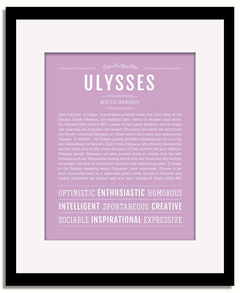 Frame Options | Lilac | Black Frame, Matted