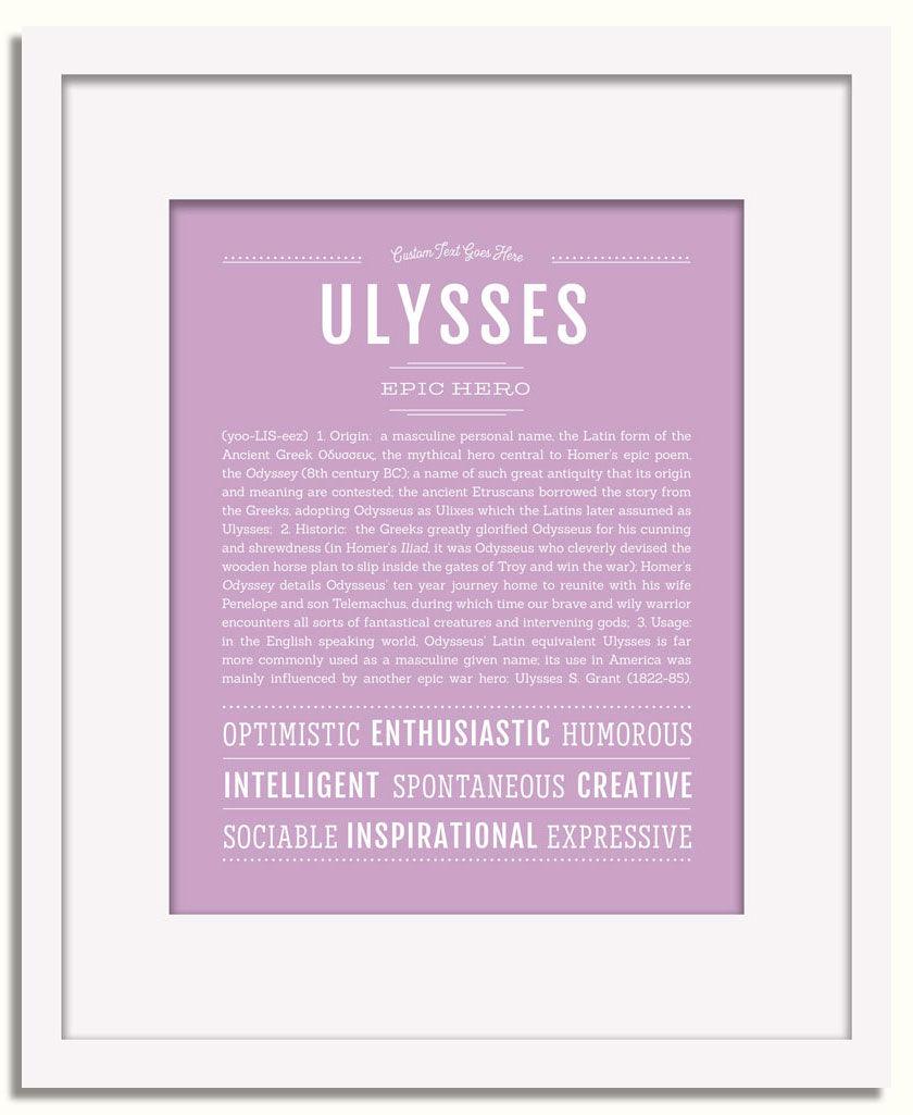 Frame Options | Lilac | White Frame, Matted