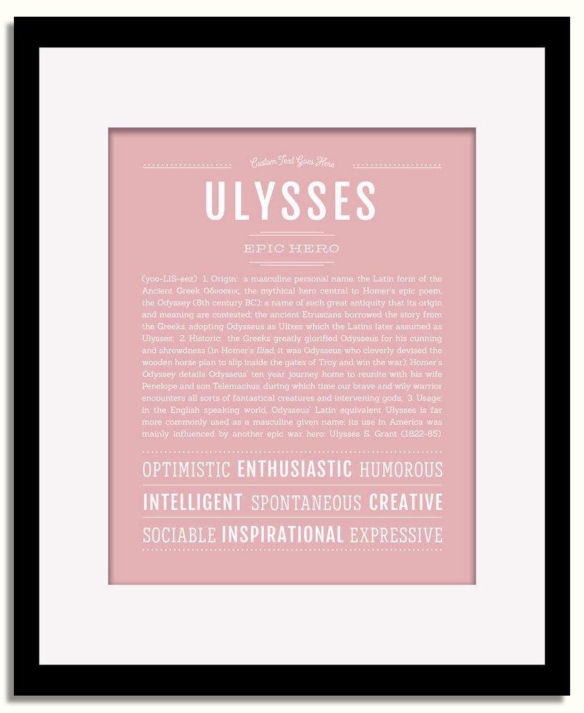 Frame Options | Dusty Rose | Black Frame, Matted