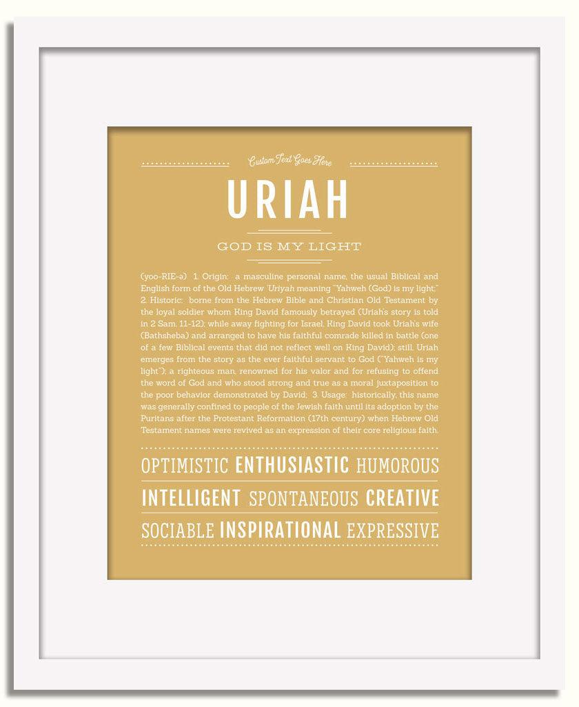 Frame Options | Matte Gold | White Frame, Matted