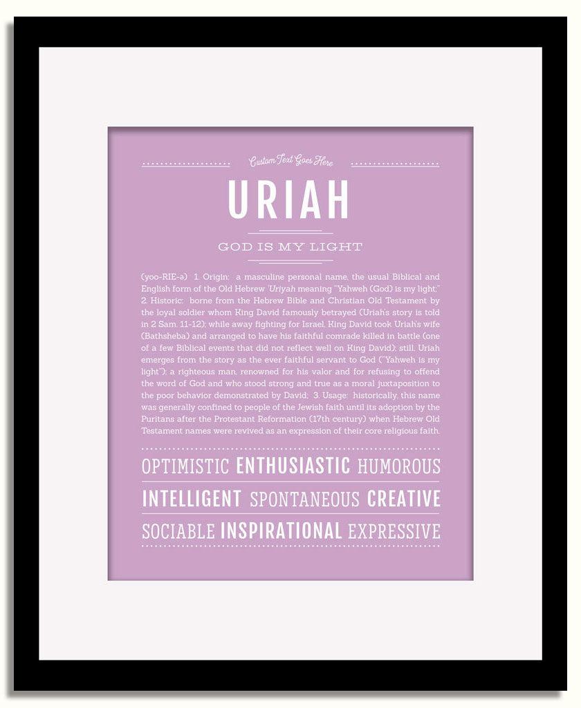 Frame Options | Lilac | Black Frame, Matted