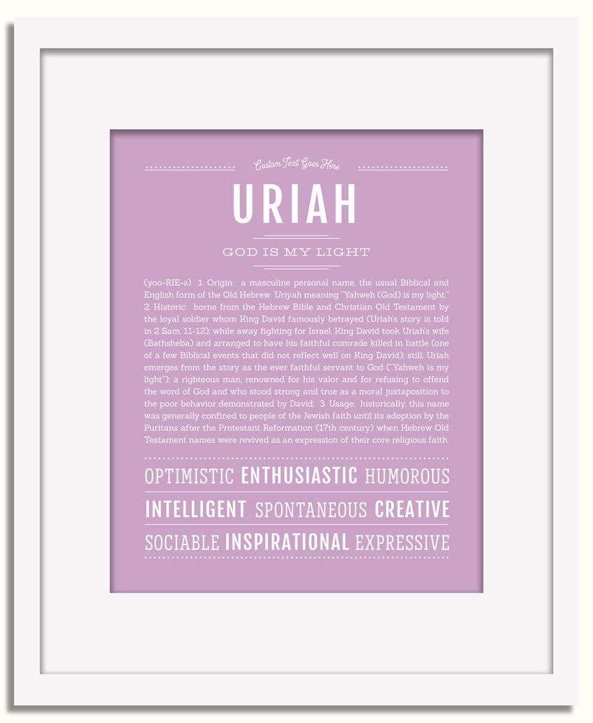 Frame Options | Lilac | White Frame, Matted