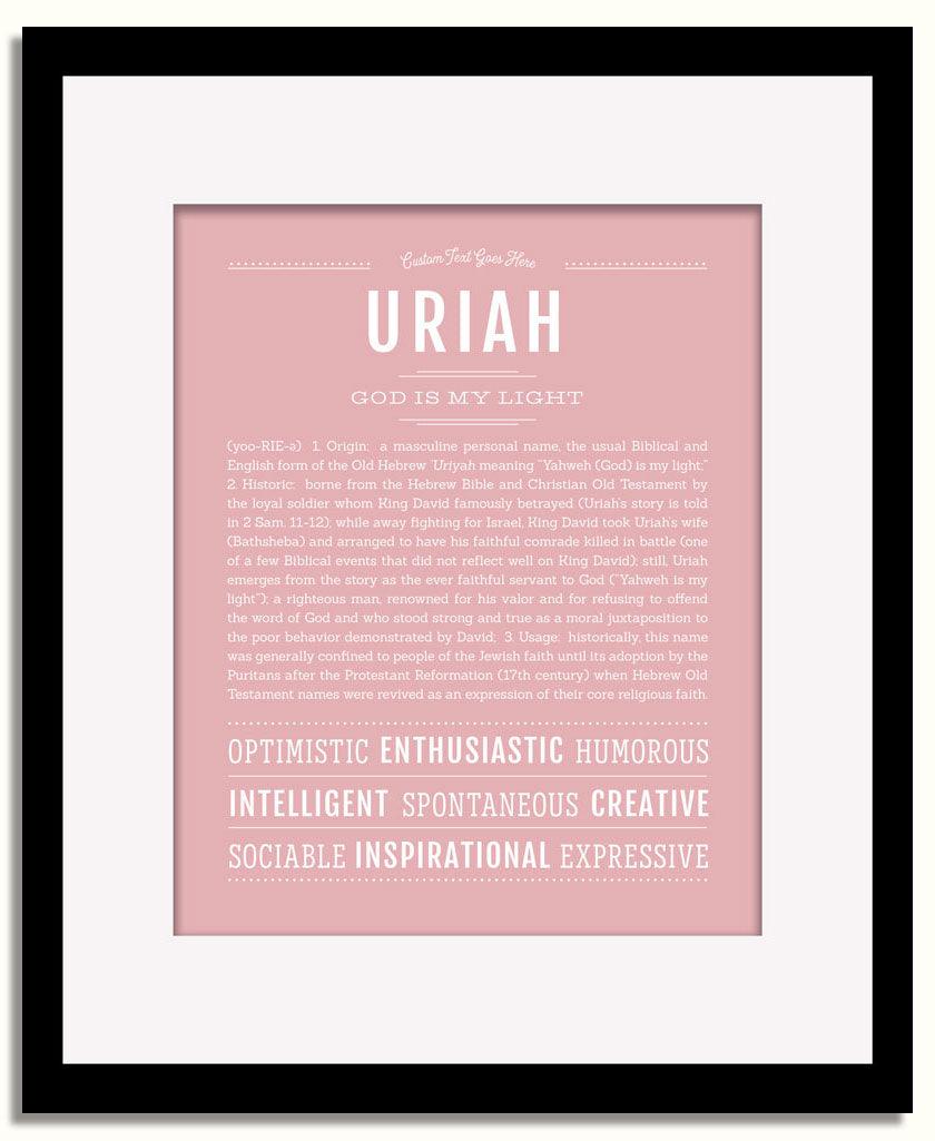 Frame Options | Dusty Rose | Black Frame, Matted